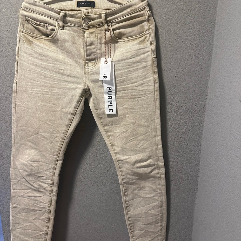 Purple brand Cream Jeans with Tag